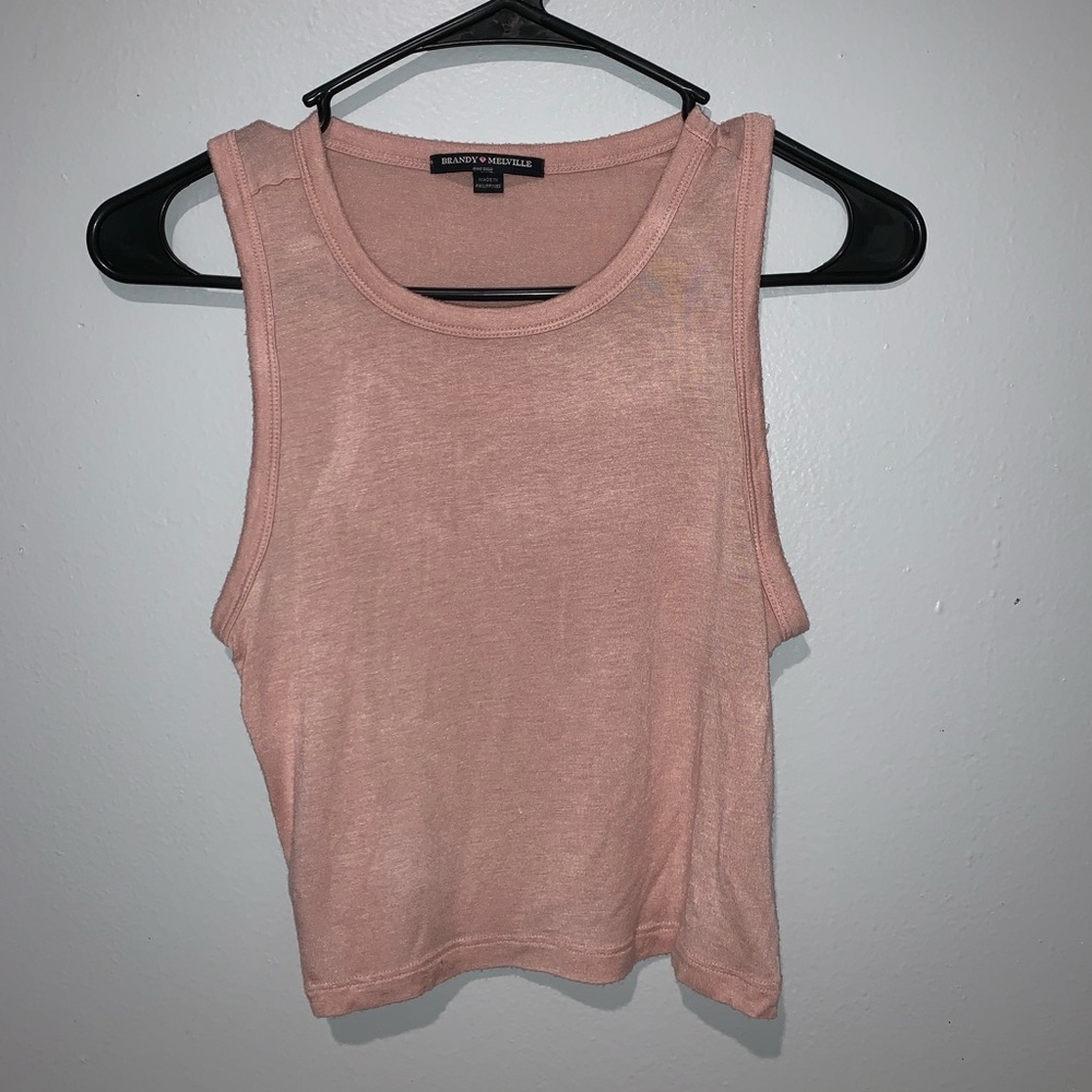 Brandy Melville Pink Cropped Tank